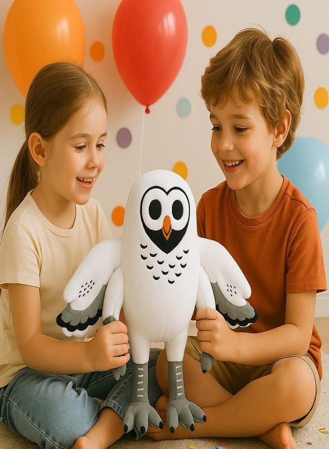 لعبة ناعمة، دمى قطيفة، حيوان محشو وتصميم قابل للعناق للأطفال وهواة الجمع، رفيق لطيف بطول 35 سم للعب والعرض (أبيض) - Image 3